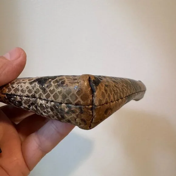 Coach Snakeskin Pattern Patent Leather Wristlet – Gently Used - Picture 10 of 10